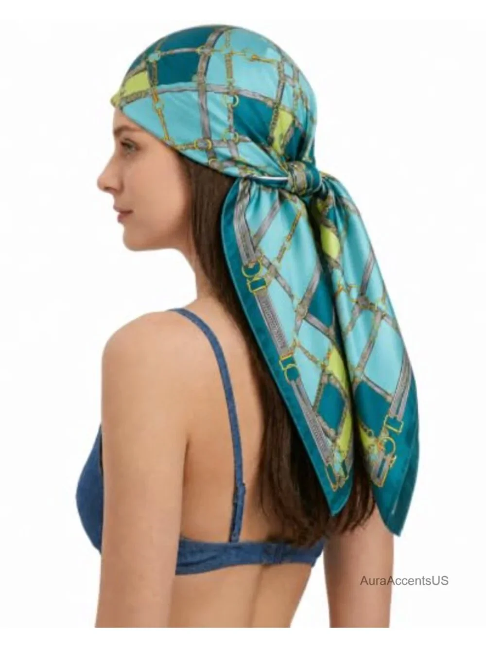 Silk Like Satin Scarf Large Square Fashion Headscarf